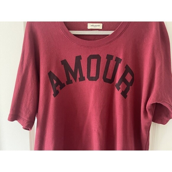 Zadig & Voltaire Size Small Oversized Walk Flock Amour T-Shirt - Picture 6 of 10